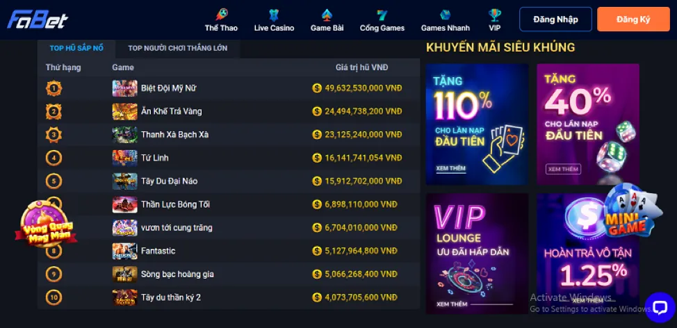 Giao diện nền tảng W88yes Nổ Hũ với nhiều trò chơi slot hấp dẫn